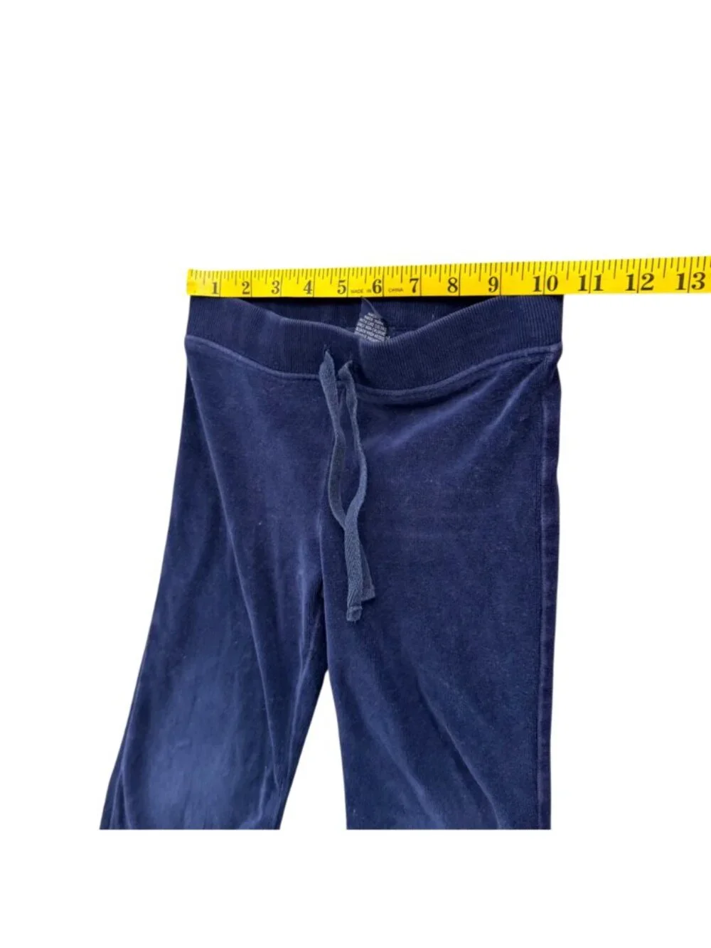 Ralph Lauren Terry Pants Girls Navy Blue Wide Leg Drawstring Casual Size 4T